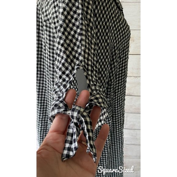 SOLDAva & Viv black and white gingham hi low dress - Picture 5 of 8